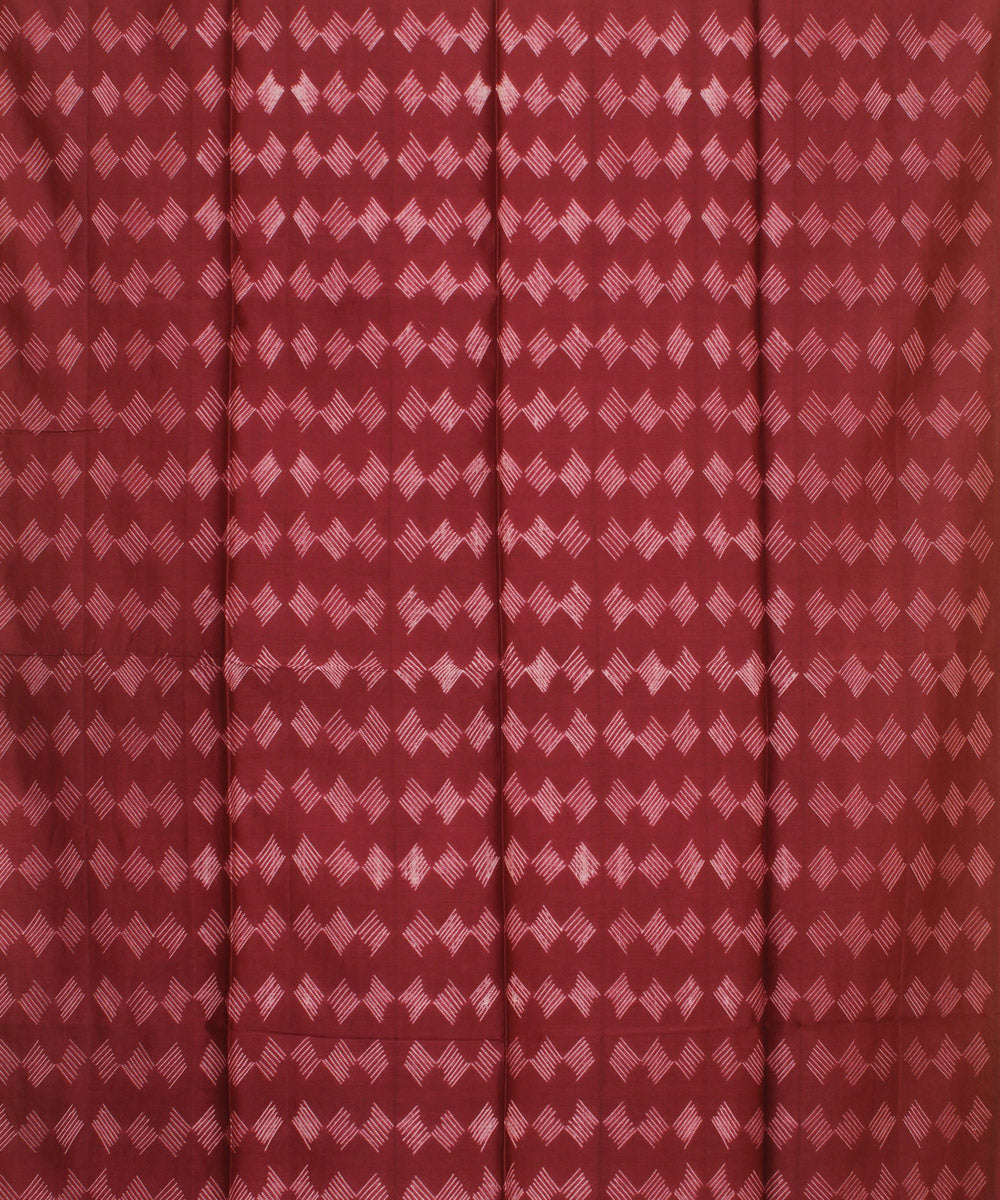 Maroon cotton silk handwoven shibori kurta material