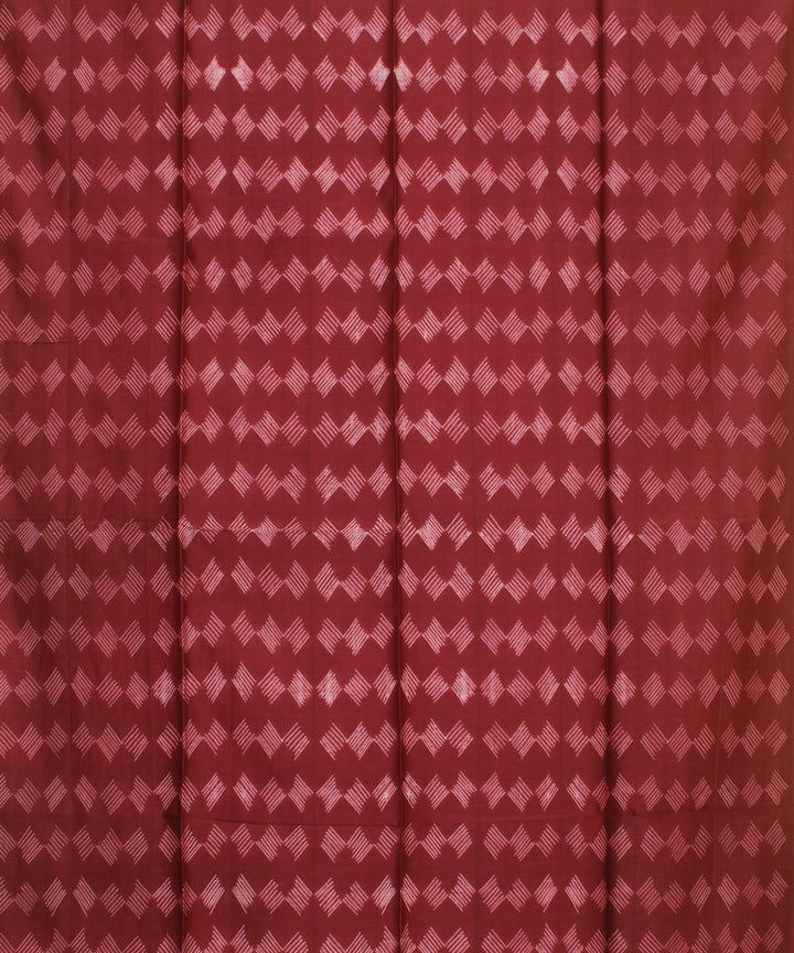 Maroon cotton silk handwoven shibori kurta material