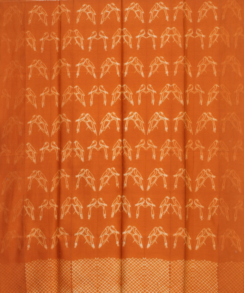 Mustard handwoven cotton silk shibori kurta material