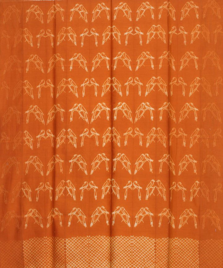 Mustard handwoven cotton silk shibori kurta material