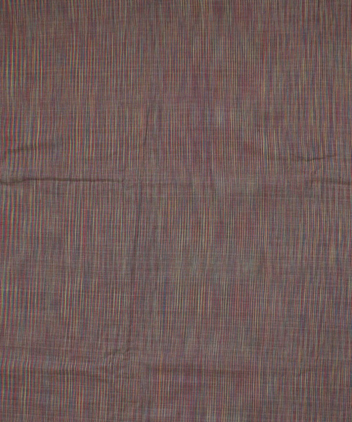 Grey multicolour handwoven khadi cotton fabric