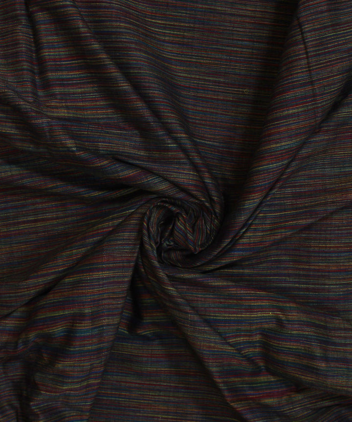 Greymulticolour handwoven cotton khadi fabric