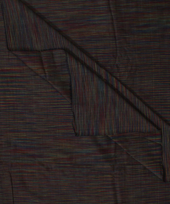 Greymulticolour handwoven cotton khadi fabric