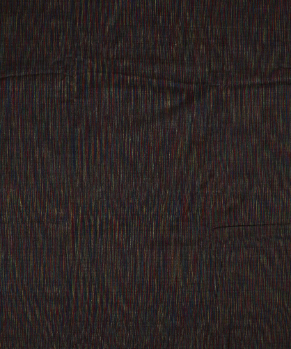 Greymulticolour handwoven cotton khadi fabric