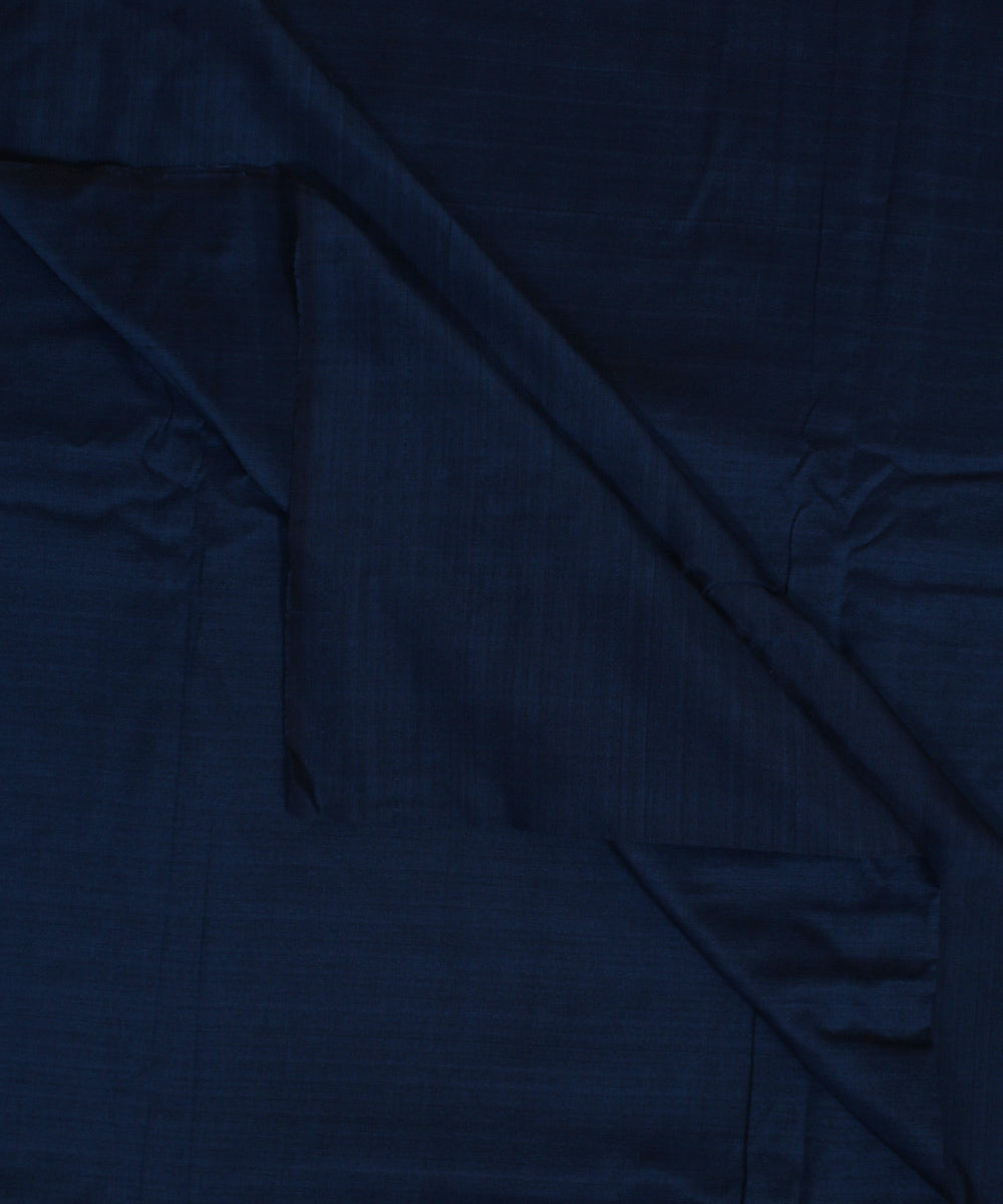 Royal blue handwoven cotton khadi fabric
