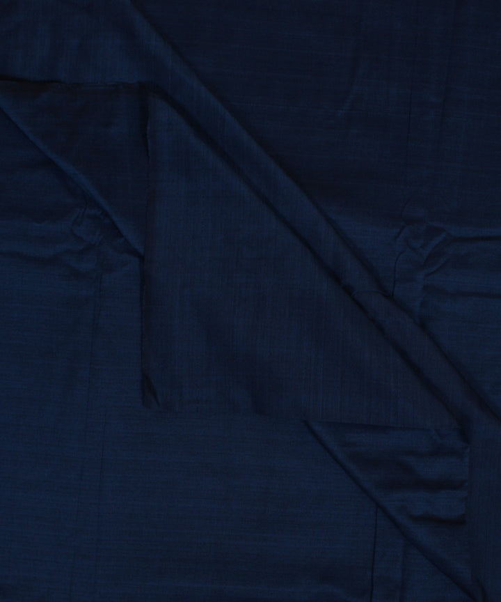 Royal blue handwoven cotton khadi fabric