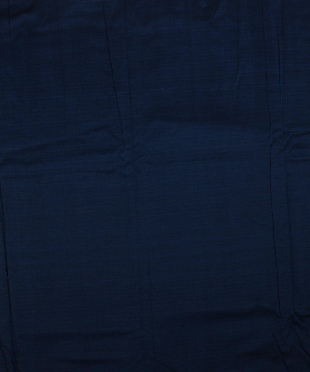 Royal blue handwoven cotton khadi fabric