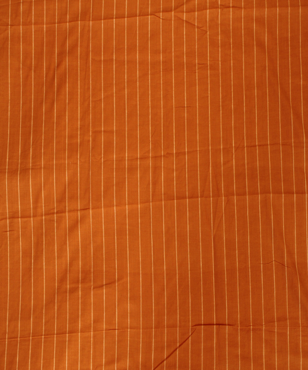 Mustard handwoven cotton stripes fabric