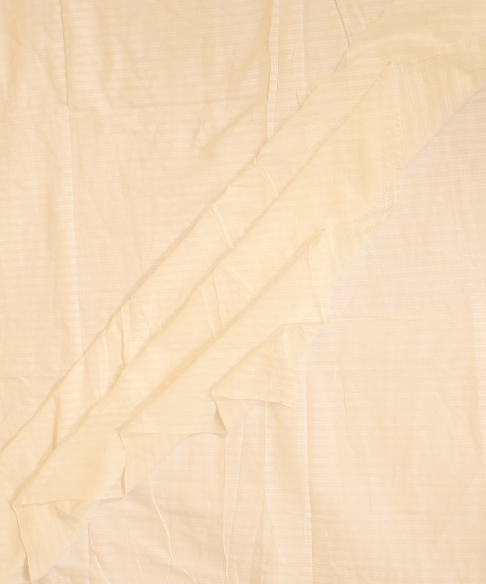 White cotton handwoven stripes fabric