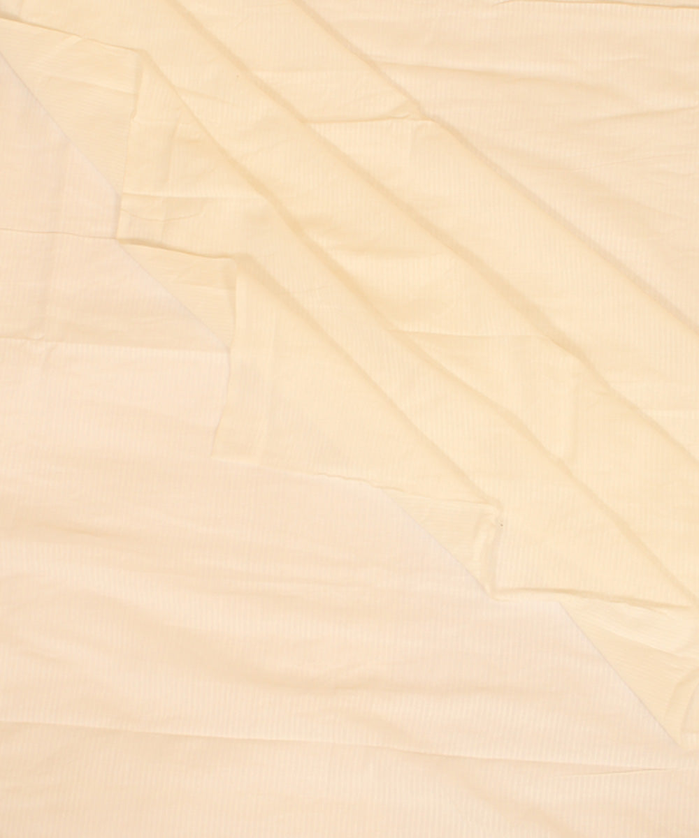 White handloom cotton stripes fabric