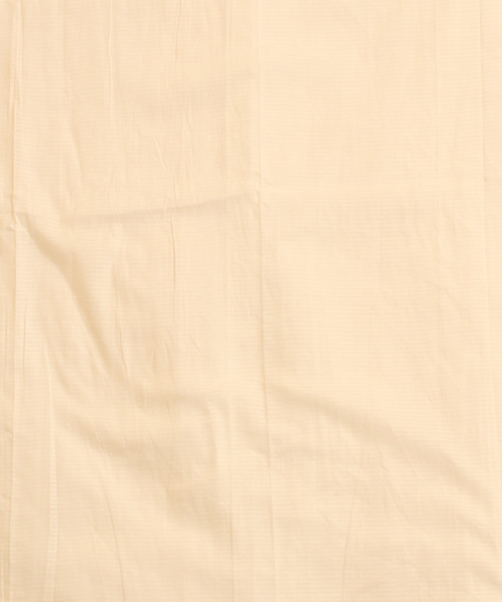 White handloom cotton stripes fabric