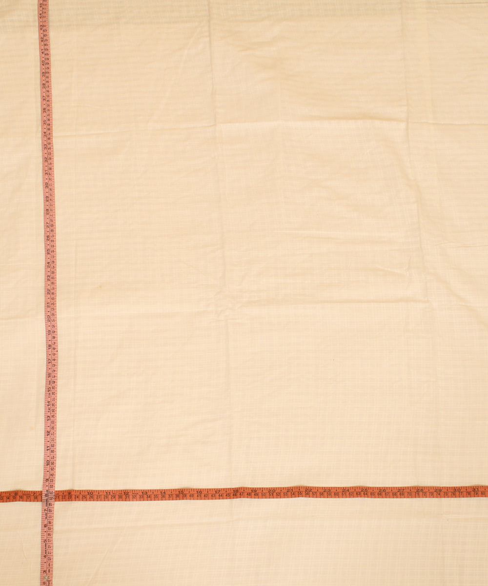 White handloom checks cotton fabric