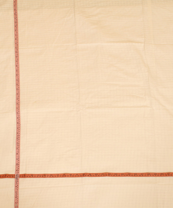 White handloom checks cotton fabric