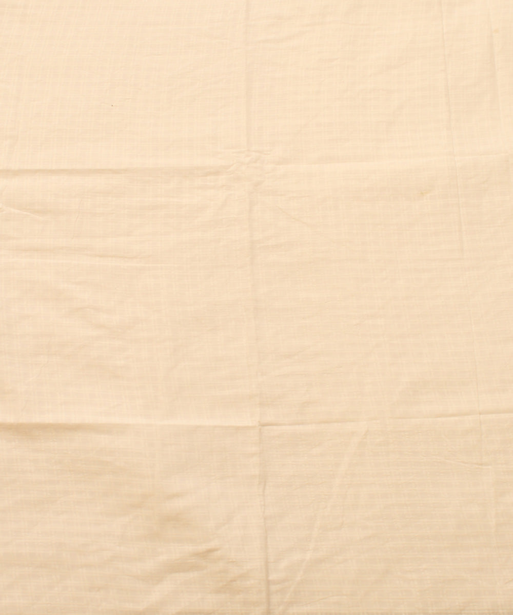 White handloom checks cotton fabric