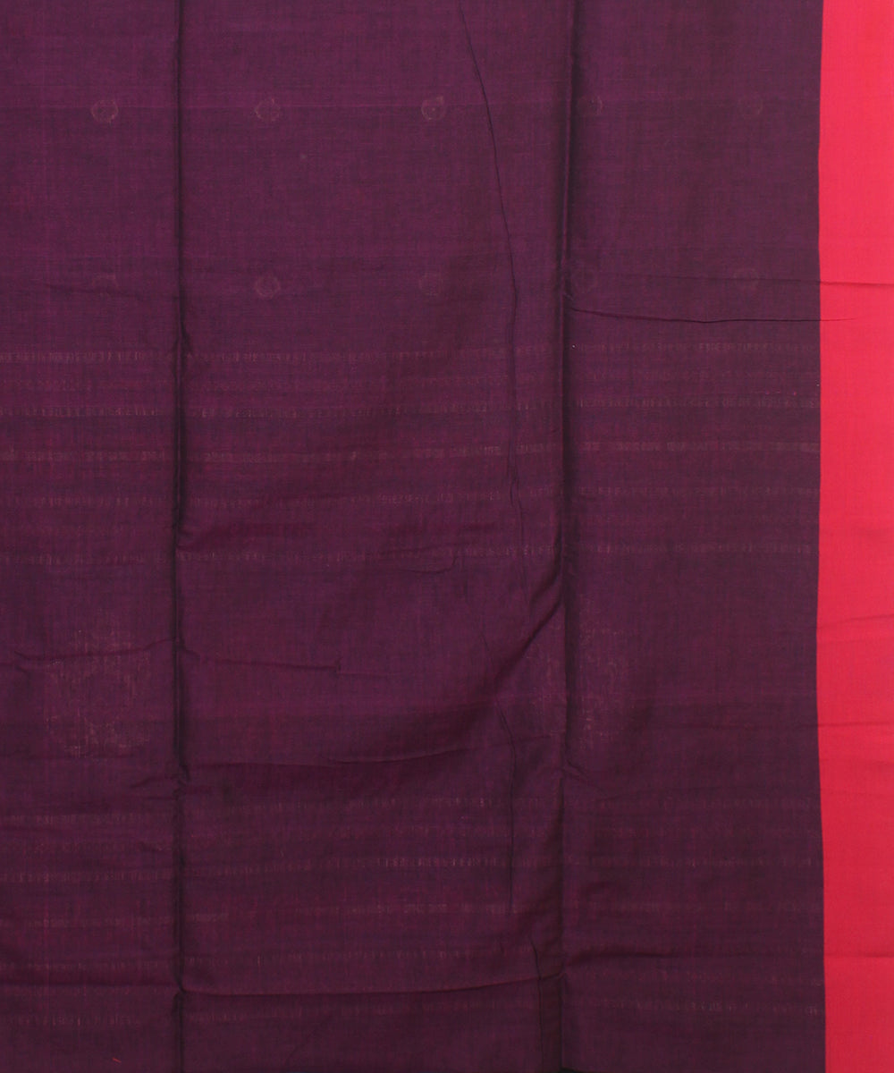 Purple pink bengal cotton handloom saree