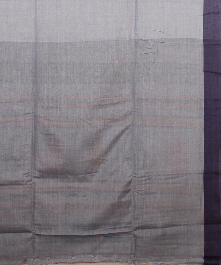 Grey blue bengal cotton handloom saree