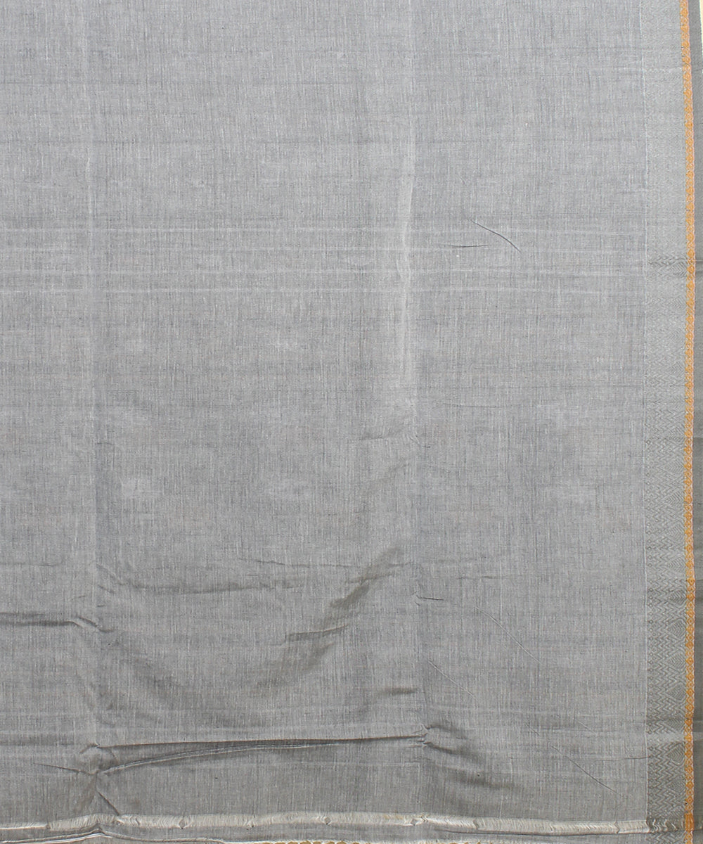 Grey bengal cotton handloom saree