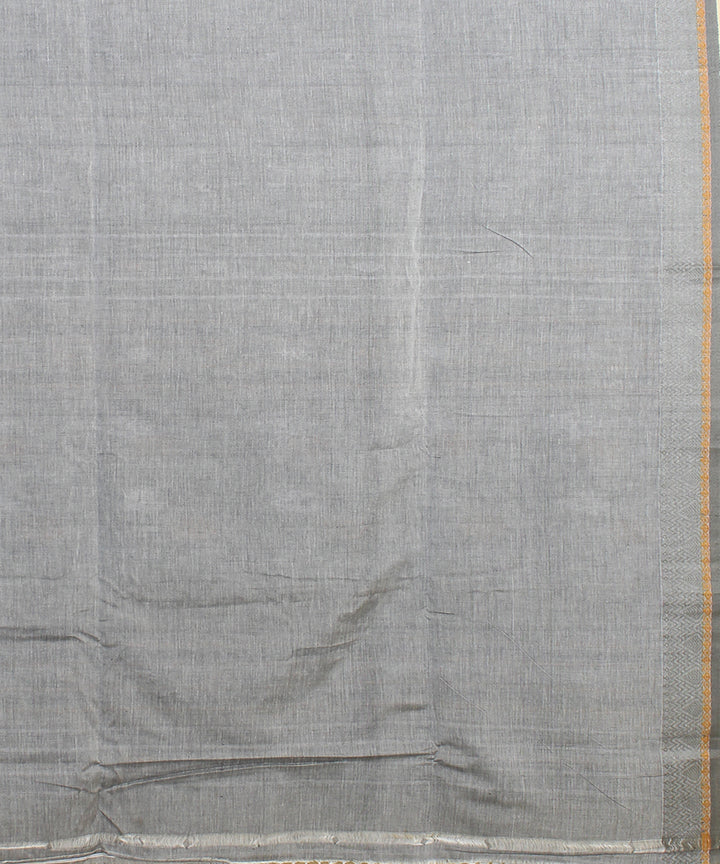 Grey bengal cotton handloom saree