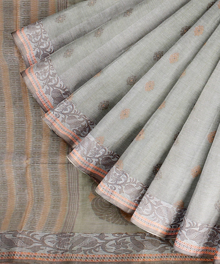 Light green tangail cotton handloom saree