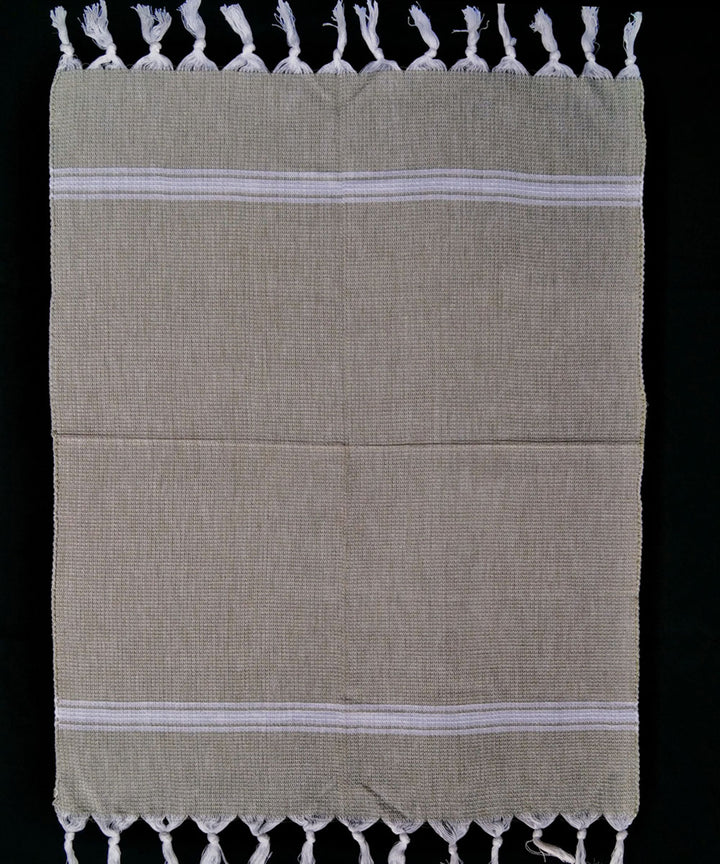 Set of 4 light green cotton handwoven napkin