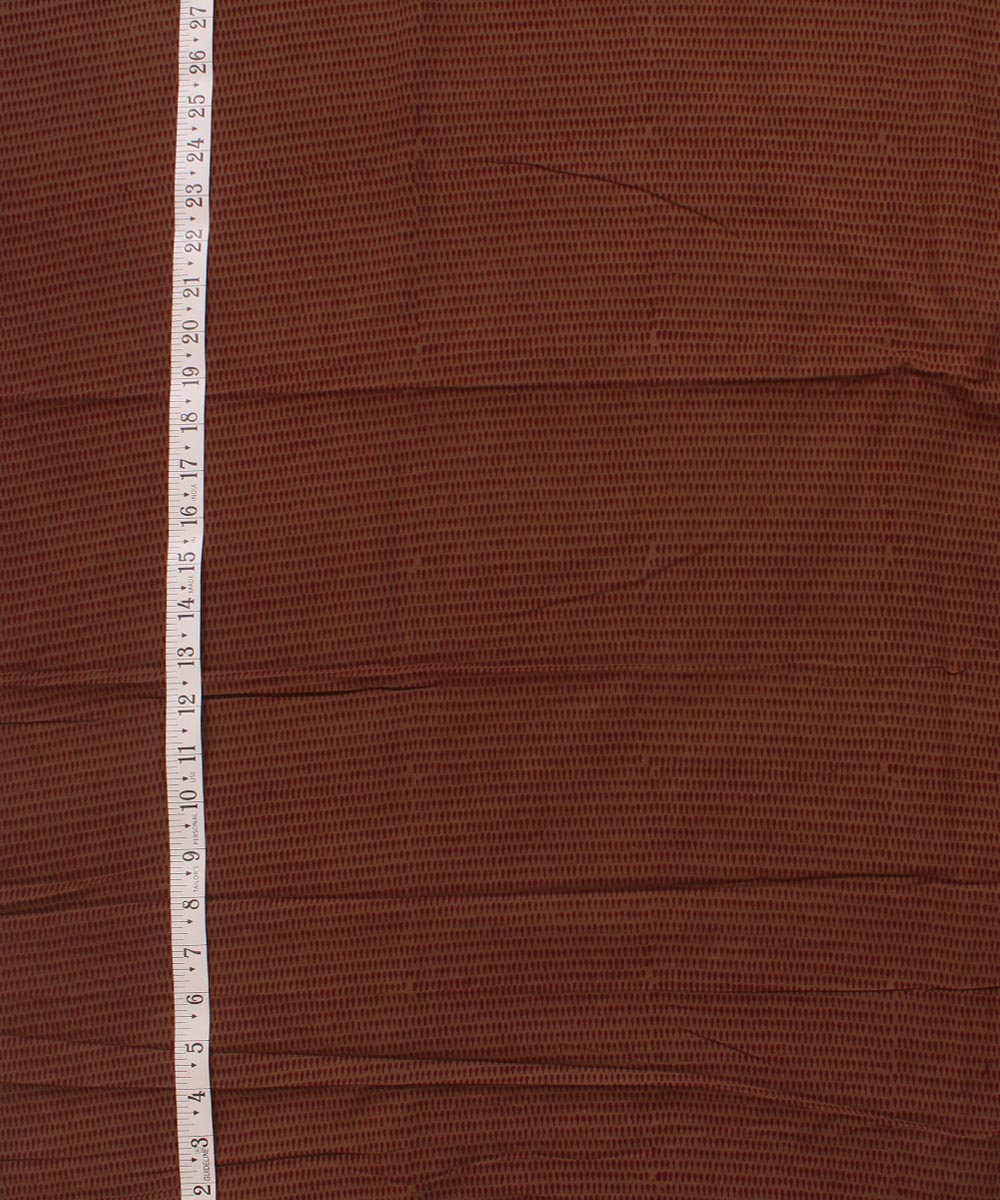 Maroon ilght olive black hand block bagh printed cotton fabric