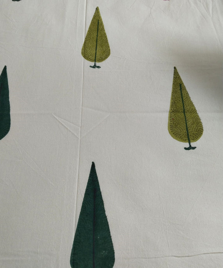 Multicolor hand block printed cotton double bed king size bedsheet