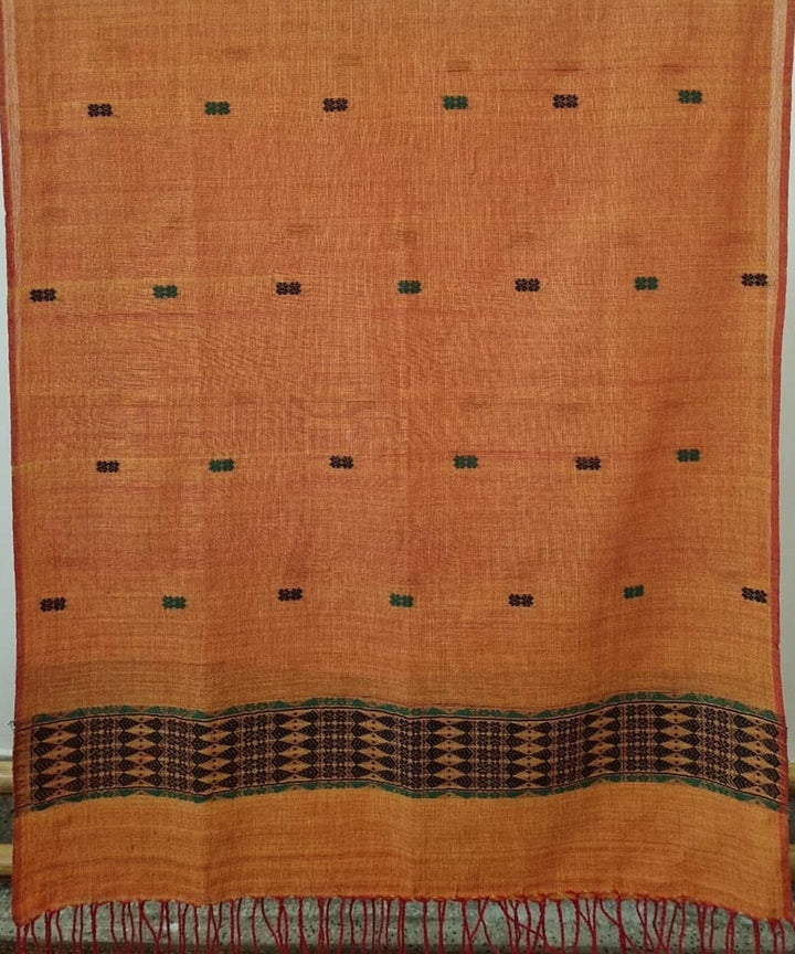 Black rust handloom cotton assam dupatta