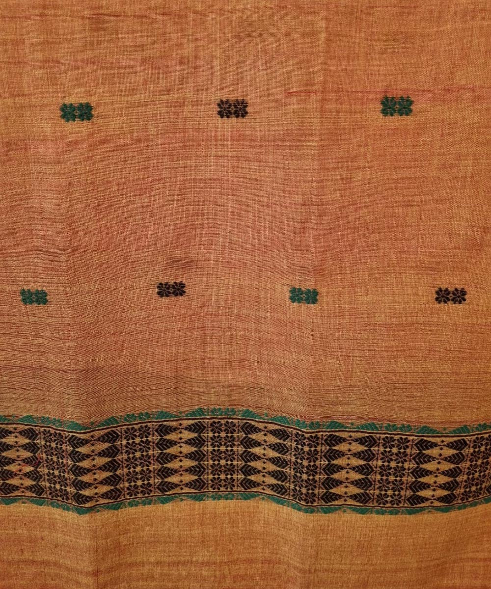 Black rust handloom cotton assam dupatta