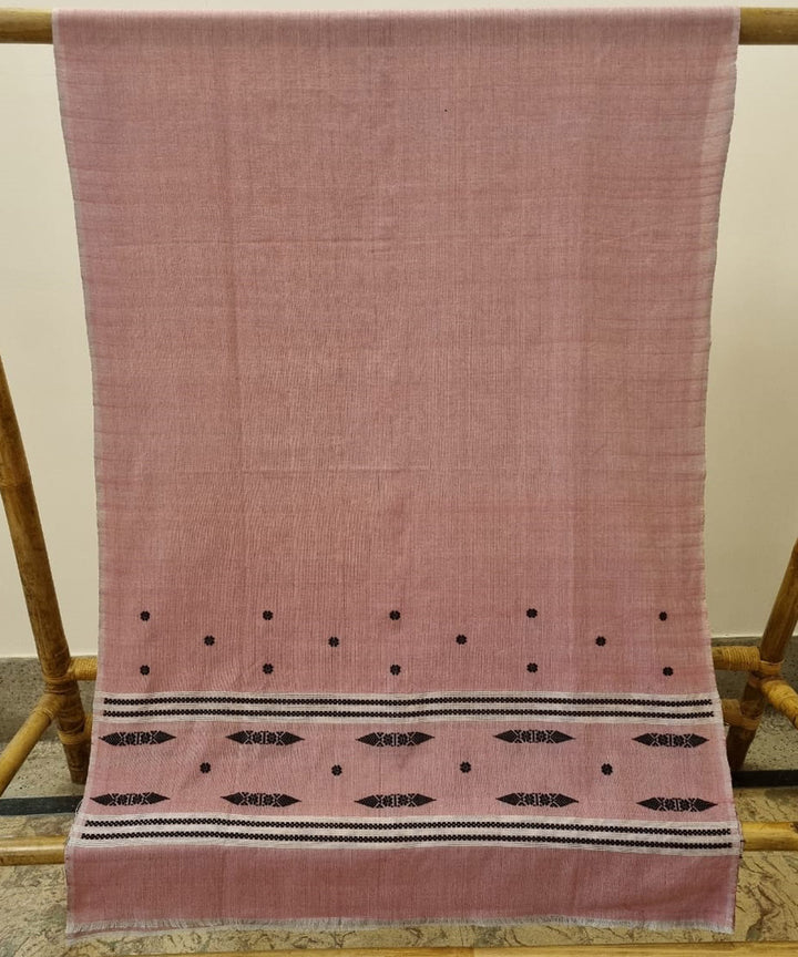 Pink black buti handloom cotton assam kurta material