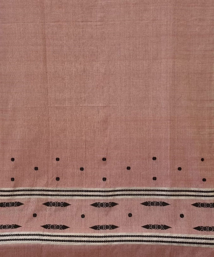 Pink black buti handloom cotton assam kurta material