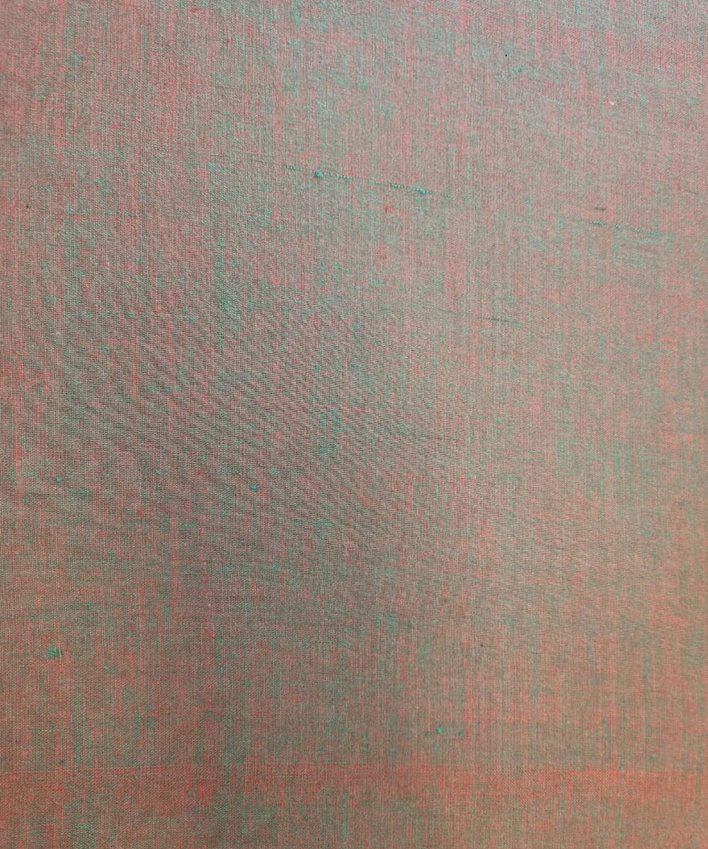 Red green handwoven cotton assam fabric