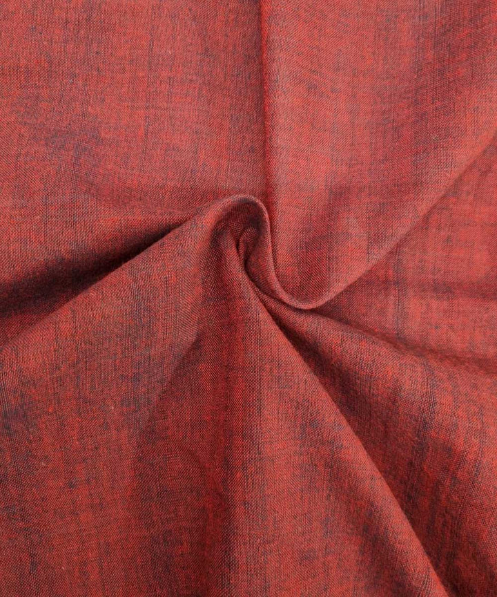 Maroon handwoven cotton assam fabric