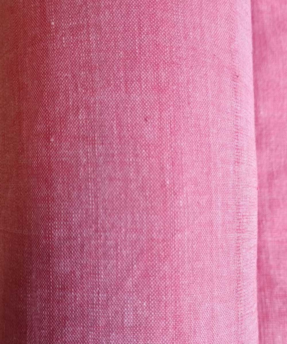 Pink handwoven cotton assam fabric