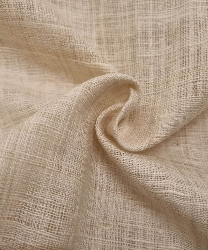 Offwhite handwoven eri silk assam fabric