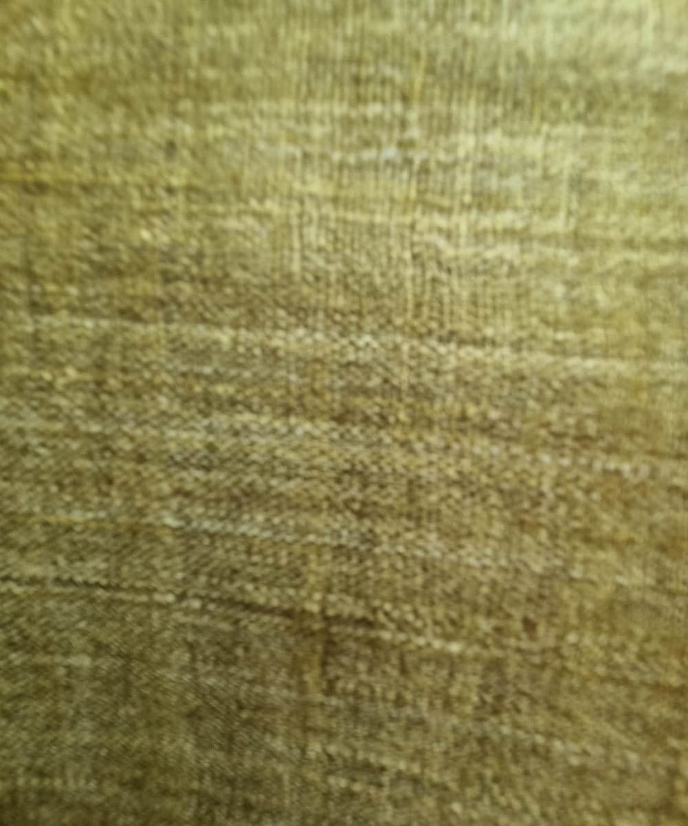 Olive green handwoven eri silk assam fabric