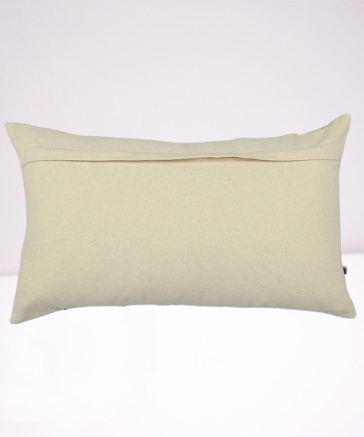 Cream hand embroidery cotton cushion cover