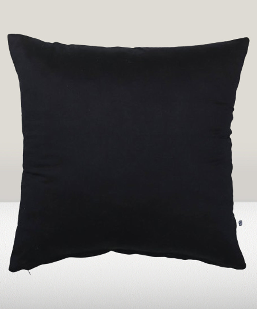 Black white tree handmade denim cushion cover