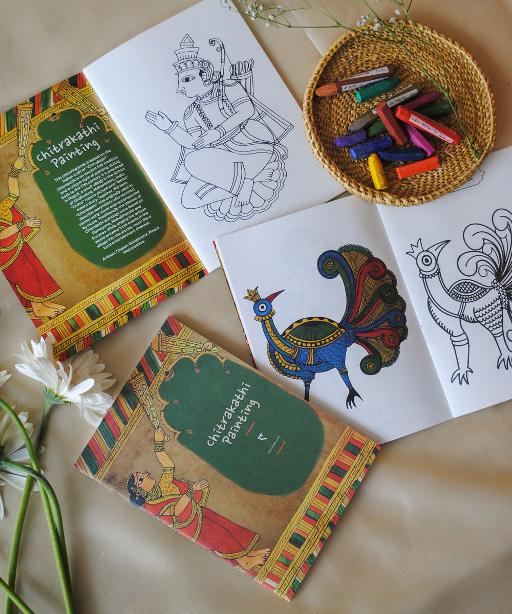 Handcrafted gond art coloring book