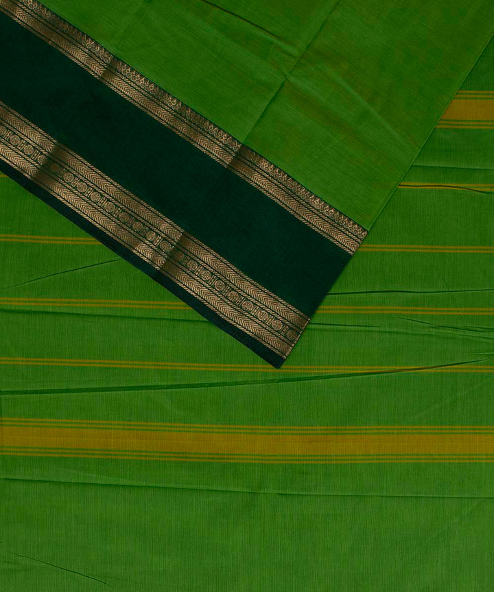 Parrot green handwoven tamilnadu chettinadu cotton saree