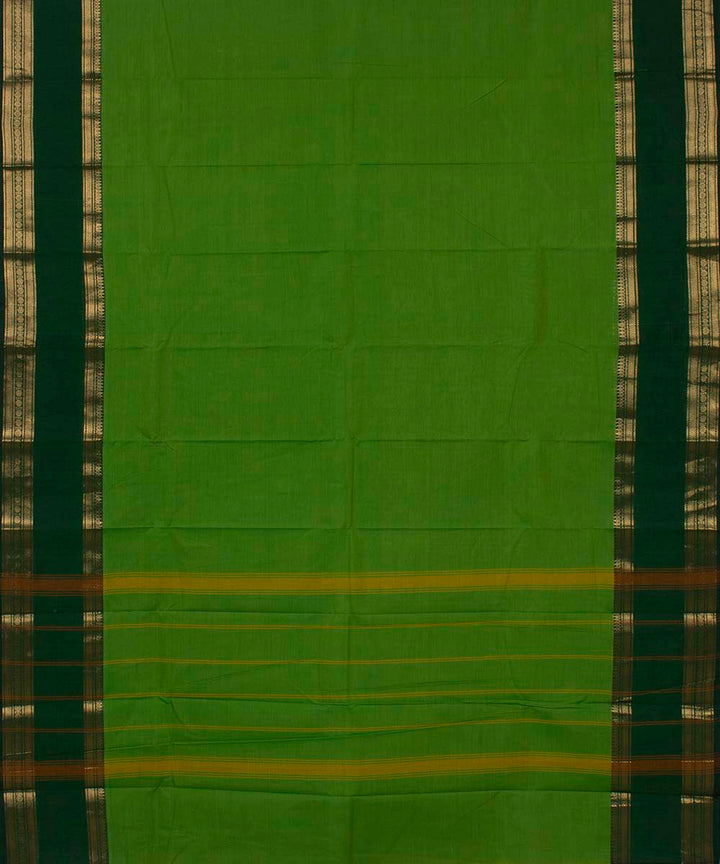 Parrot green handwoven tamilnadu chettinadu cotton saree