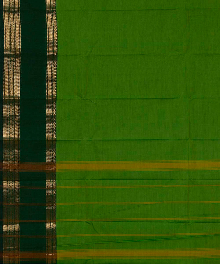 Parrot green handwoven tamilnadu chettinadu cotton saree