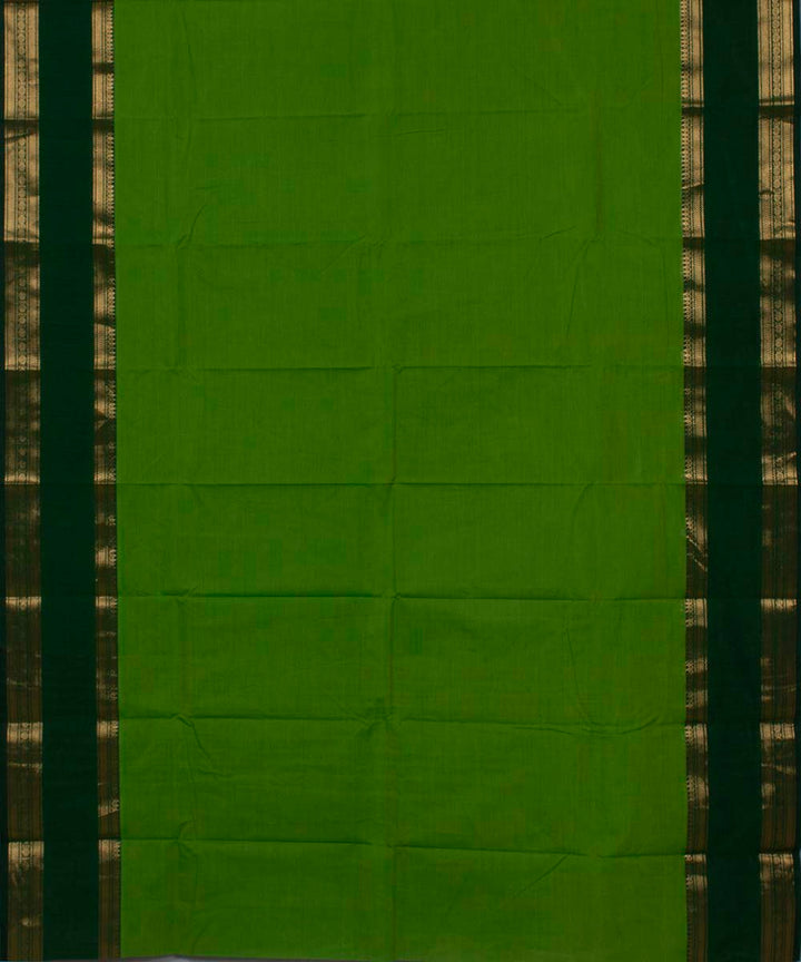 Parrot green handwoven tamilnadu chettinadu cotton saree