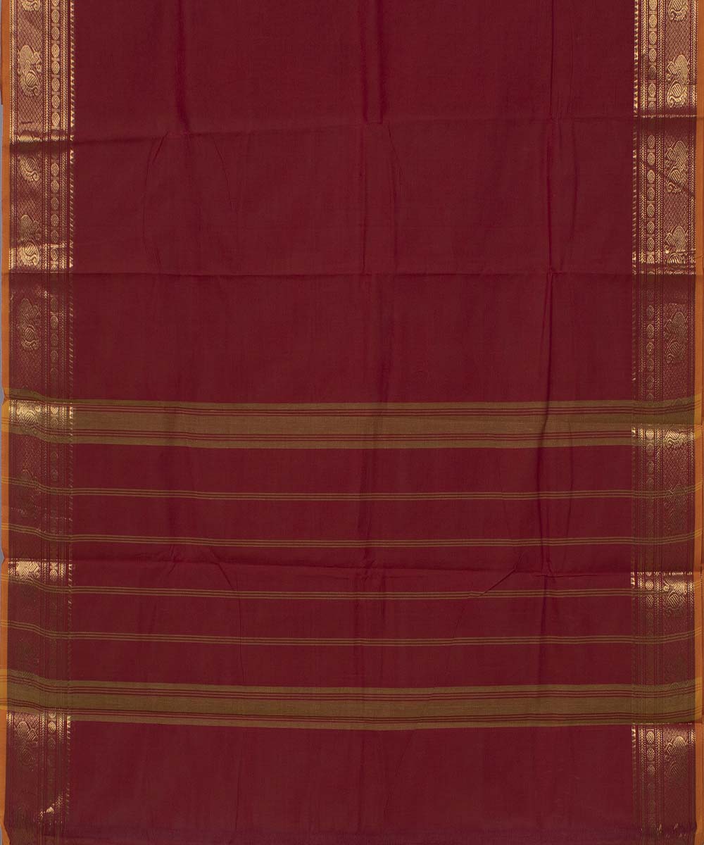 Red handloom tamilnadu chettinadu cotton saree