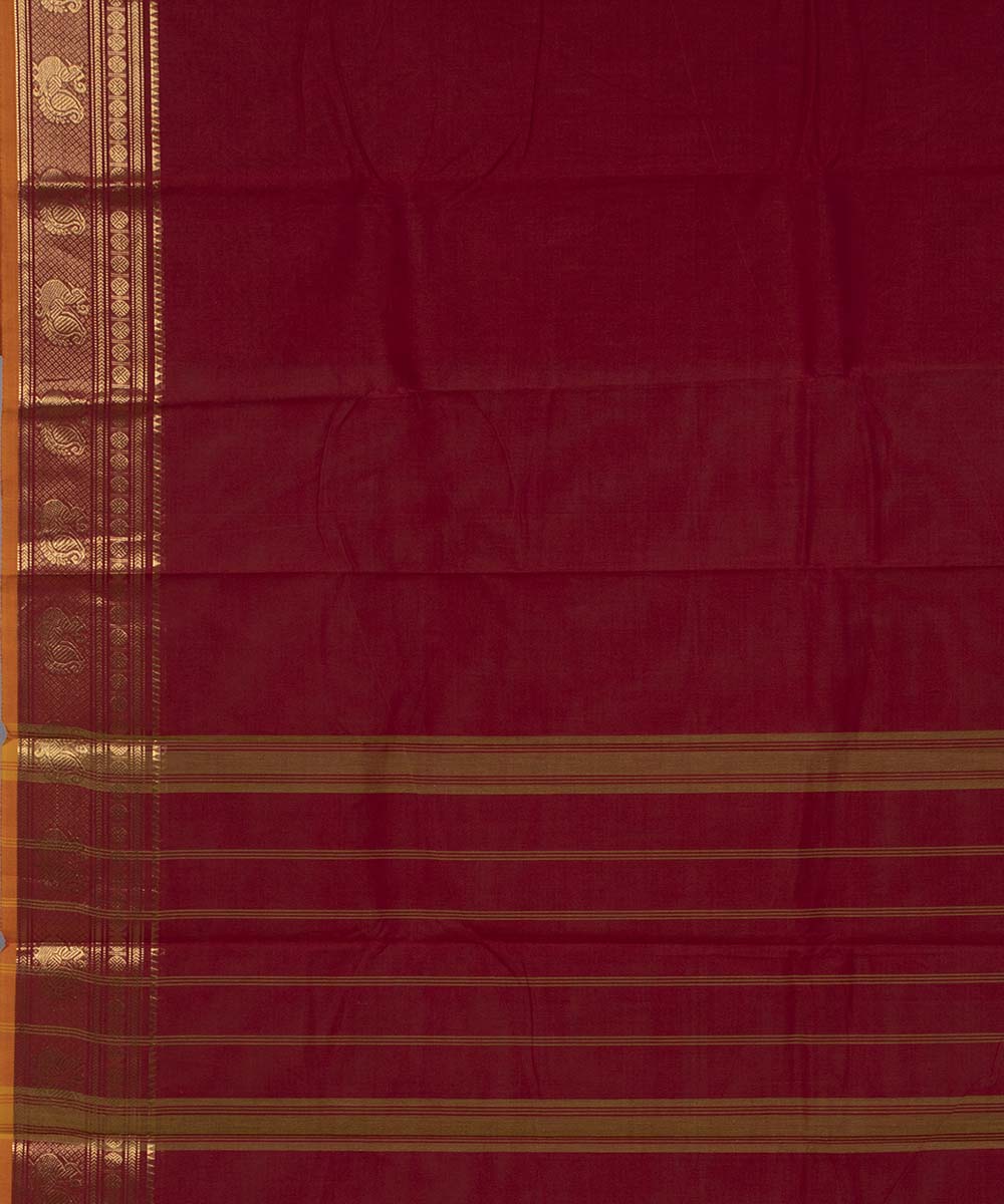 Red handloom tamilnadu chettinadu cotton saree