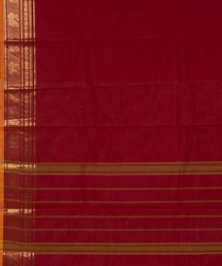 Red handloom tamilnadu chettinadu cotton saree