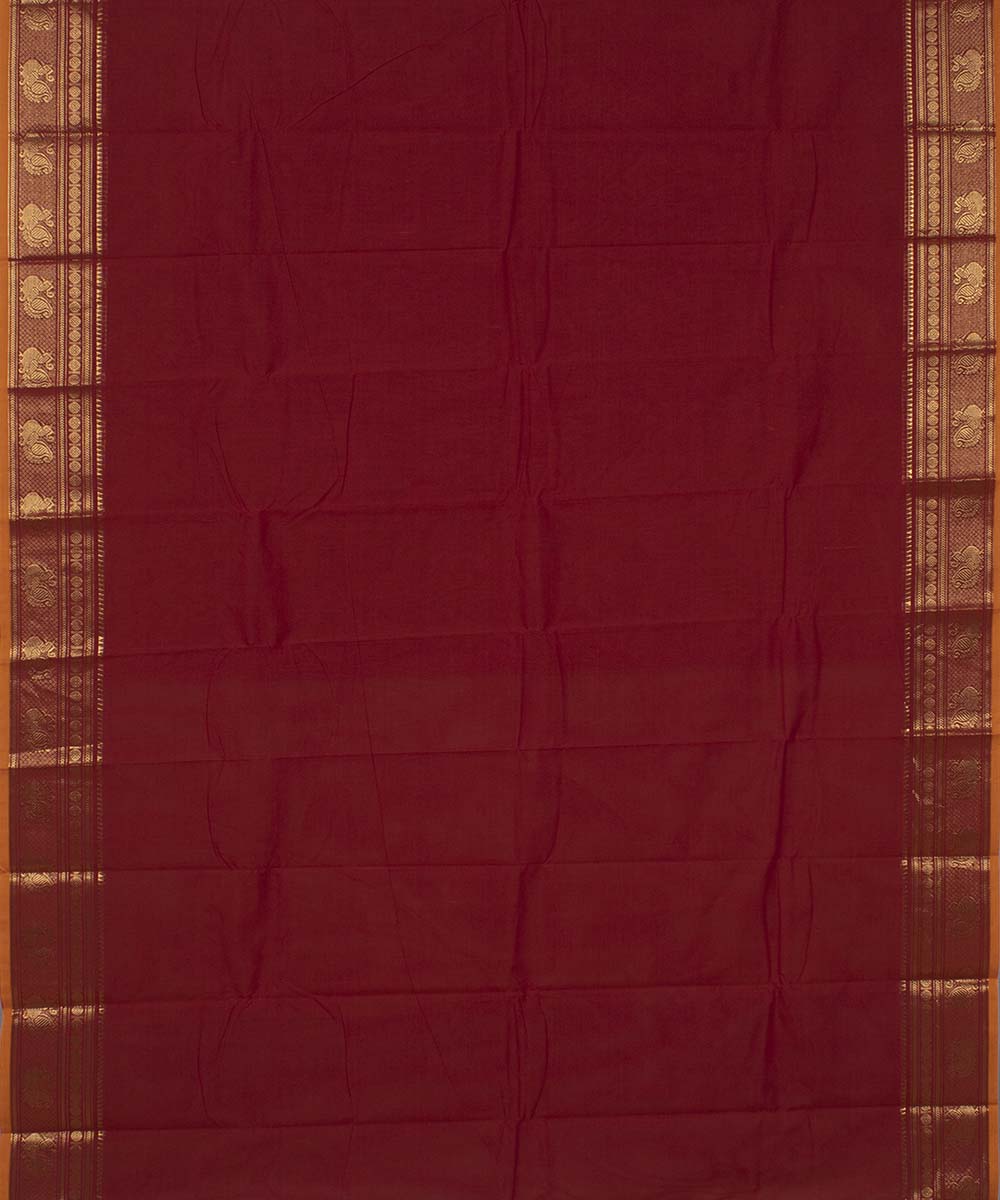 Red handloom tamilnadu chettinadu cotton saree