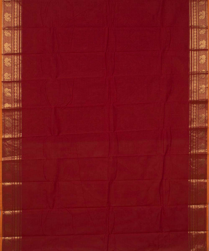 Red handloom tamilnadu chettinadu cotton saree