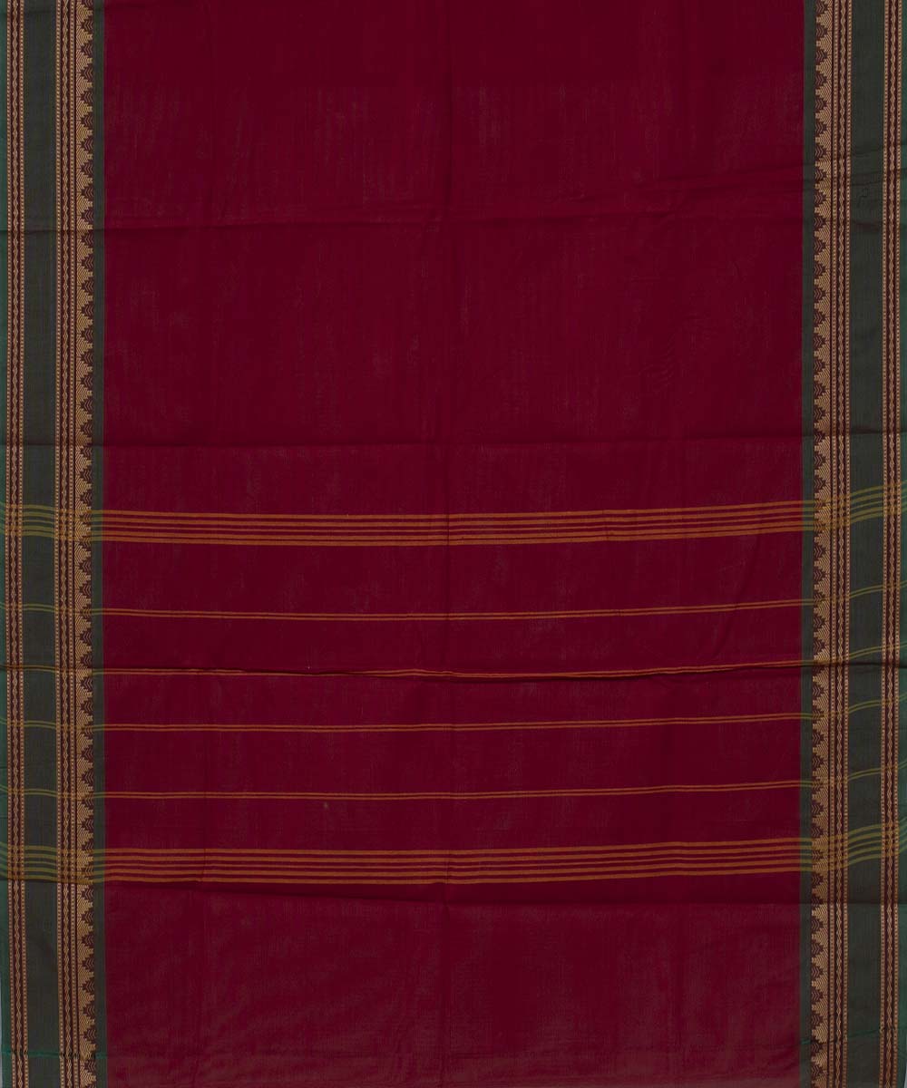 Maroon handwoven tamilnadu chettinadu cotton saree