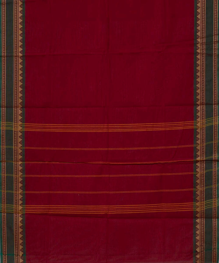 Maroon handwoven tamilnadu chettinadu cotton saree