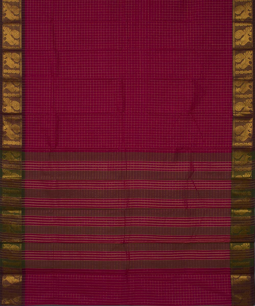 Pink handwoven tamilnadu chettinadu cotton saree